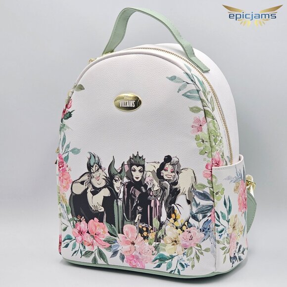 Disney Villains Floral Mini Backpack & Card Holder Set - Exclusive New main image 8